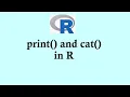 R programming tutorial print and cat function in R