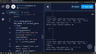 Python Hangman With Lists While Loops