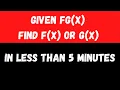 SPM Addmath Form 4 Chapter 1 Composite Function Given fg x find f x or g x
