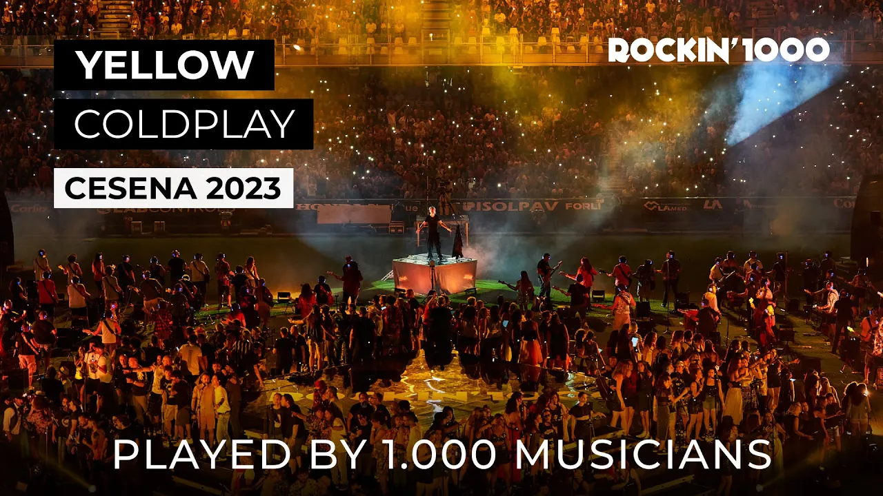 Yellow - Coldplay played by 1000 Musicians | Rockin’1000 Yellow - Coldplay played by 1000 Musicians | Rockin’1000