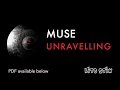 Muse - Unravelling - Drum cover (with scrolling drum score)