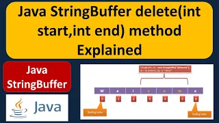 Java StringBuffer delete int start int end method Explained Java Tutorial