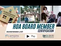 HOA Board Member Certification