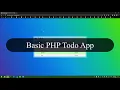 How to make a Simple Todo App using PHP and MySQL - by Prof Shiburaj