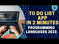 Build a To-Do List App in 2 Minute Using HTML CSS JAVASCRIPT