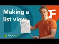 Making a list view with the DataFlex database as backend