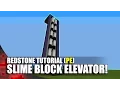 Minecraft PE Redstone Simple Slime Block Elevator