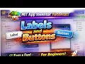 MIT App Inventor Tutorial Labels and Buttons