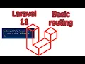 Basic routing in Laravel 11