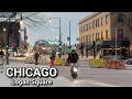 Chicago LOGAN SQUARE Neighborhood Spring Walk On Tuesday March 24 2026 4K 60fps