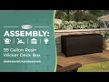 Suncast 73 99 Gallon Resin Wicker Deck Box Assembly