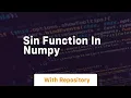 sin function in numpy