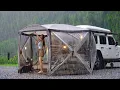 Download Lagu Solo kamperen in hevige regen - krachtige regenavonturen in tent en ontspannen, ASMR
