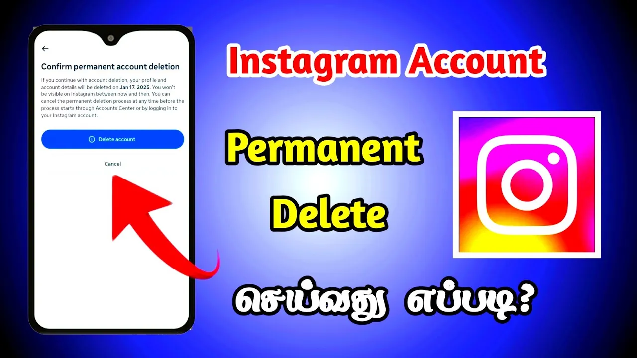 How to Delete Instagram Account Permanently | Delete Instagram Account | Seenu Tech Tamil