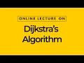 Lecture on Dijkstra s Algorithm Prof Kamal Ghanshala Graphic Era