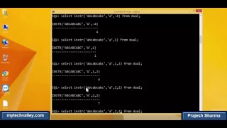 Lecture-5 SQL function - INSTR