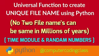 How to Create Unique File Name using Python Python Automation Windows File System Automation