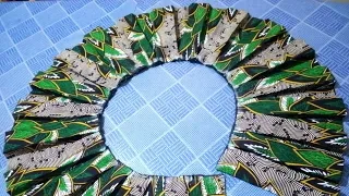 cutting and stitching pleated peplum