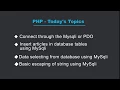 PHP Tutorial Mysqli PDO