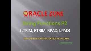 String Functions in SQL Part2 LTRIM RTRIM LPAD RPAD Database for Beginner