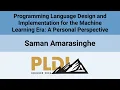 PLDI 26 Programming Language Design and Implementation for the Machine Learning Era A Personal
