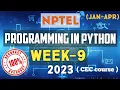 Programming in Python NPTEL week 9 assignment answers 2023