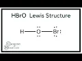 HBrO Lewis Structure How to Draw the Lewis Structure for HBrO Hypobromous Acid