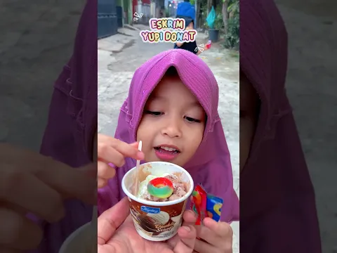 ESKRIM CAMPUR YUPI DONAT, ENAK ‼️😱🥰 #eskrim #yupi #hellopanda