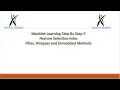 Machine Learning Step By Step 7 What is Feature Selection Filter Wrapper Embedded Methods