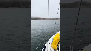 Consistently the only boat at Drakes Bay! #ourladydefiant #sailboat