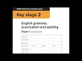 2019 SATs paper SPAG - grammar punctuation test walkthrough