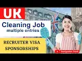 UK Cleaning Job with FREE Visa sponsorship