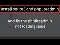 Sqlite3 and phpliteadmin install
