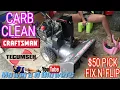 CRAFTSMAN 5HP TECUMSEH 22 CLEARING PATH DUAL STAGE SNOW BLOWER SNOWBLOWER THROWER CARBURETOR CLEAN