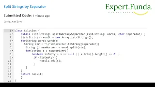 Leetcode 6921 Split Strings by Separator Weekly Contest 355
