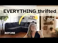 300 Goodwill Thrift Haul Affordable Farmhouse Inspired Livingroom Makeover Furniture Home Decor