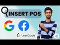 Google Facebook interview Question LeetCode 35 Search Insert Position Tamil code io