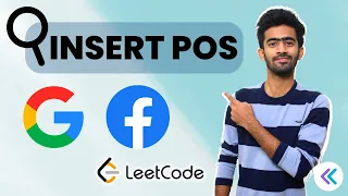 Google Facebook interview Question LeetCode 35 Search Insert Position Tamil code io