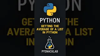 Calculate Average with Python In less than 30 seconds