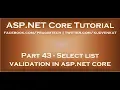 Select list validation in asp net core
