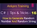 C tips and tricks 16 - How to generate random number and random string in c Random class in C