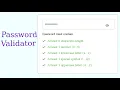 Password Validator using HTML CSS JS