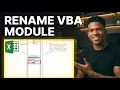 How to Rename a Module in Excel VBA IDE 2026 Step-by-Step