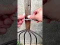 Repairing a Broken Fork Handle with Iron Wire and a Screwdriver as a Tightening Tool #shorts
