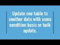 Bulk Record Update with SQL