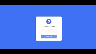 otp input verification form html and css js project source code
