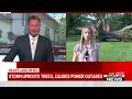 Storm uproots trees causes power outages