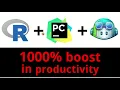 How to use R in PyCharm and BOOST PRODUCTIVITY using GitHub Copilot by 1000 not kidding