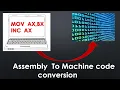 Assembly to Machine Language Code Conversion for 8086 Microprocessor