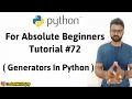 Generators In Python Python Tutorials For Absolute Beginners In Hindi